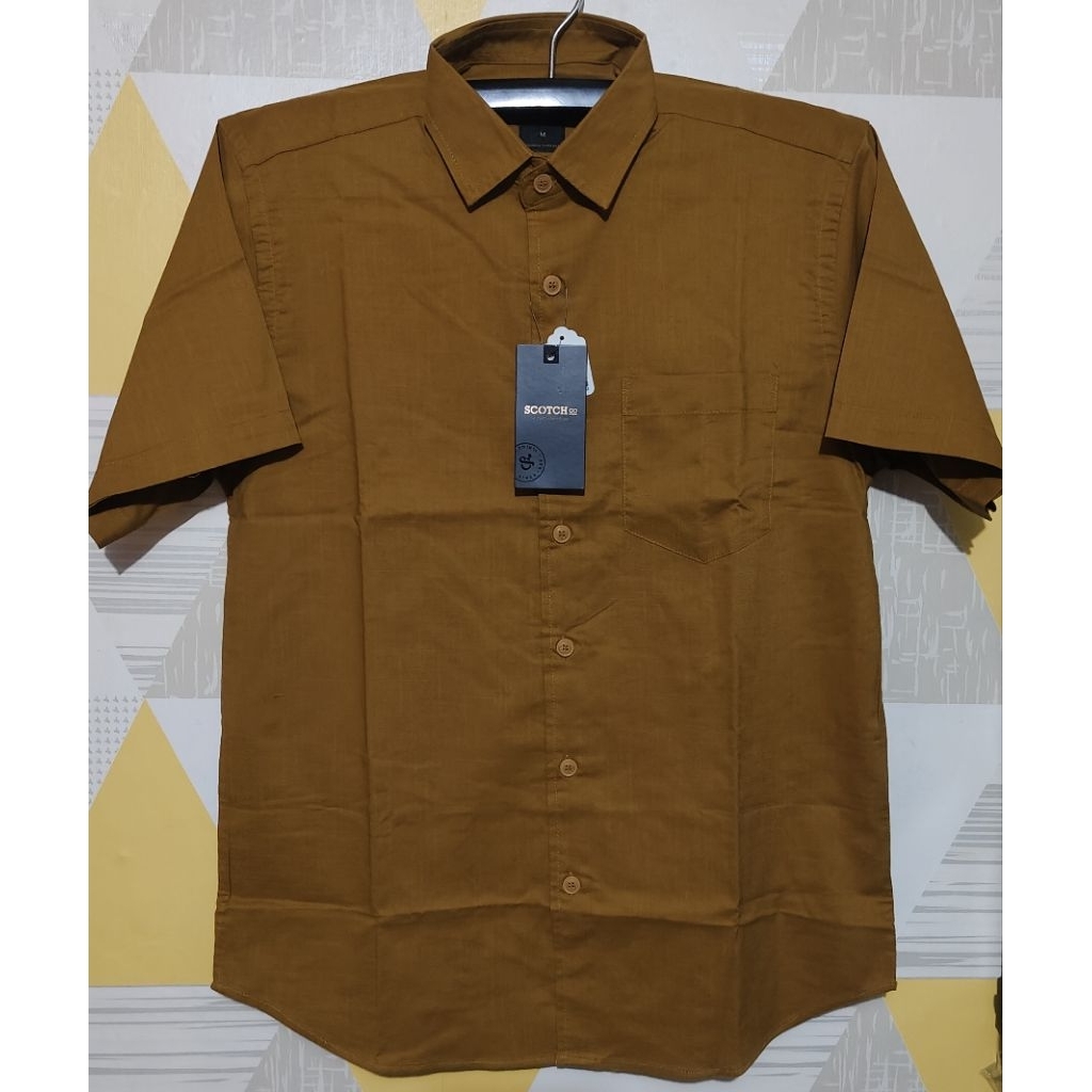 Kemeja Pendek Pria SCOTCH original size S, M, L