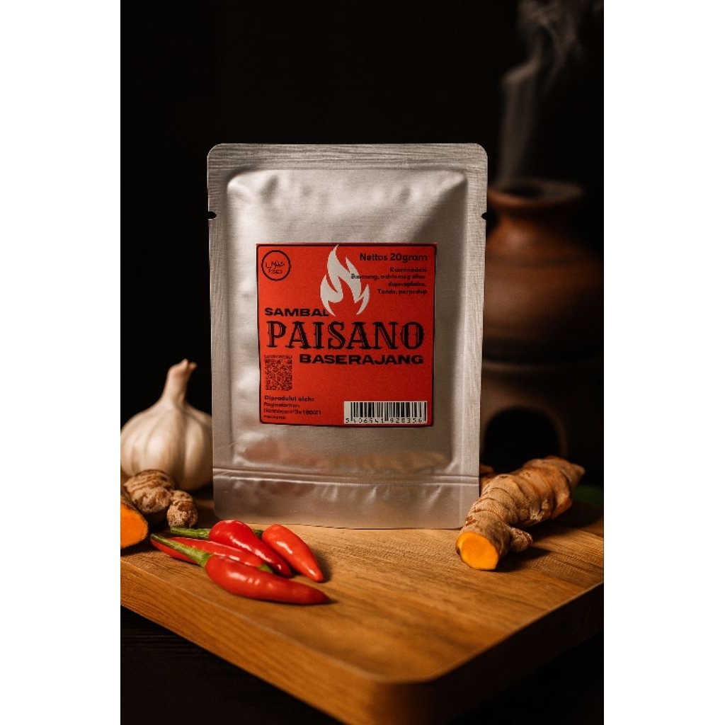 

Sambal base rajang kemasan 20g x 5pcs. Sambal paisano