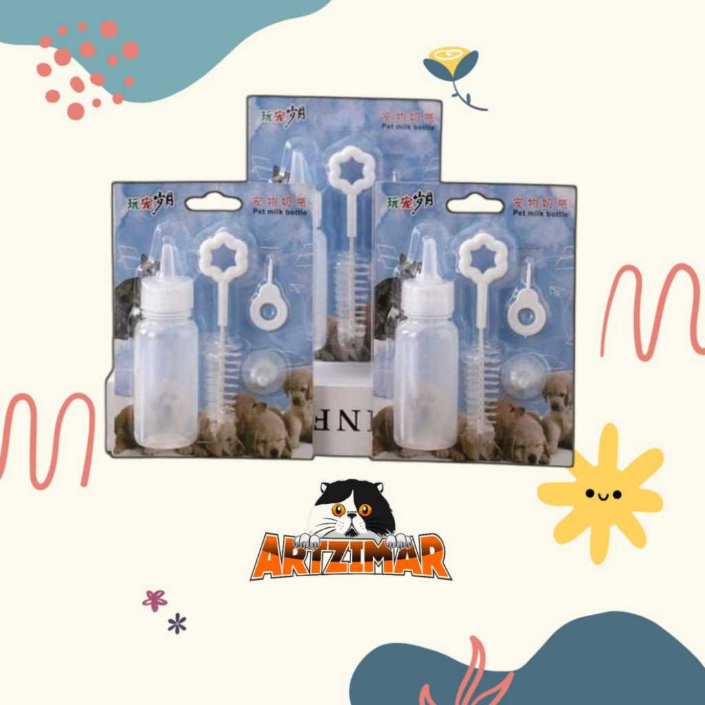 Dot Susu Anak Kucing Baru Lahir - Botol Kucing Anjing Set - Botol Anak Kucing Premium
