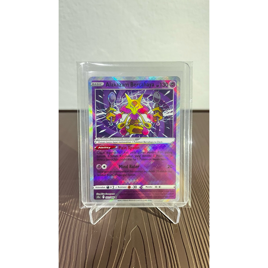 Alakazam Bercahaya s11a 031/068 Pokemon Trading Card Game Indo