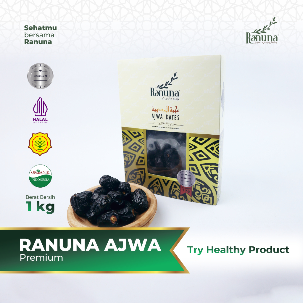 

Ranuna - Kurma Ajwa 1 Kg Premium Organic / Kurma Original / Best seller