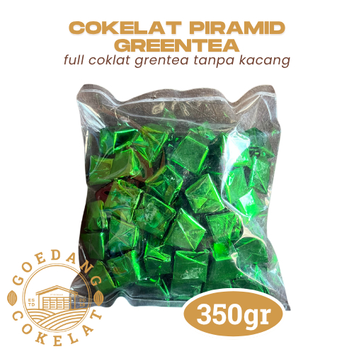 

Goedang Cokelat | Cokelat PIRAMID GRENTEA Matcha 350gr | Piramida mini rasa grentea matcha cokelat aneka coklat arab - snack jajanan wafer cemilan coklat murah kiloan koin 1kg lumer jadul mini wafer