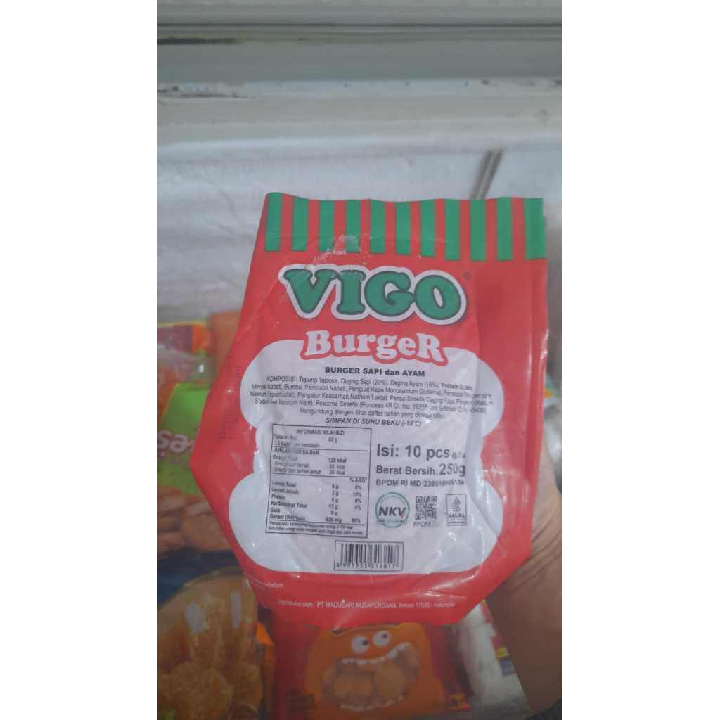 

Vigo burger sapi dan ayam 10S 250gr