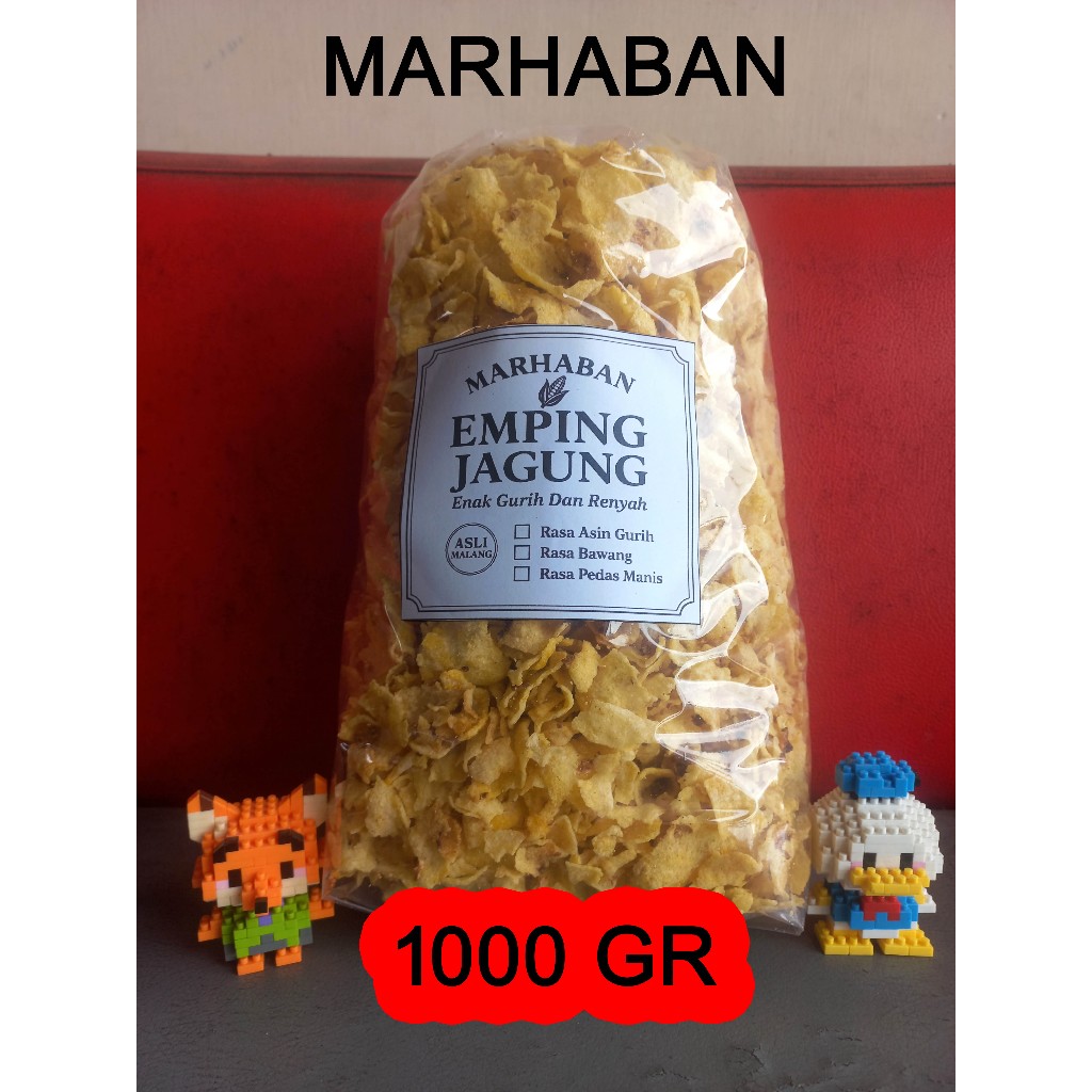 

Marhaban Emping Jagung Geprek Rasa ASIN GURIH 1KG Enak Gurih Asli Malang