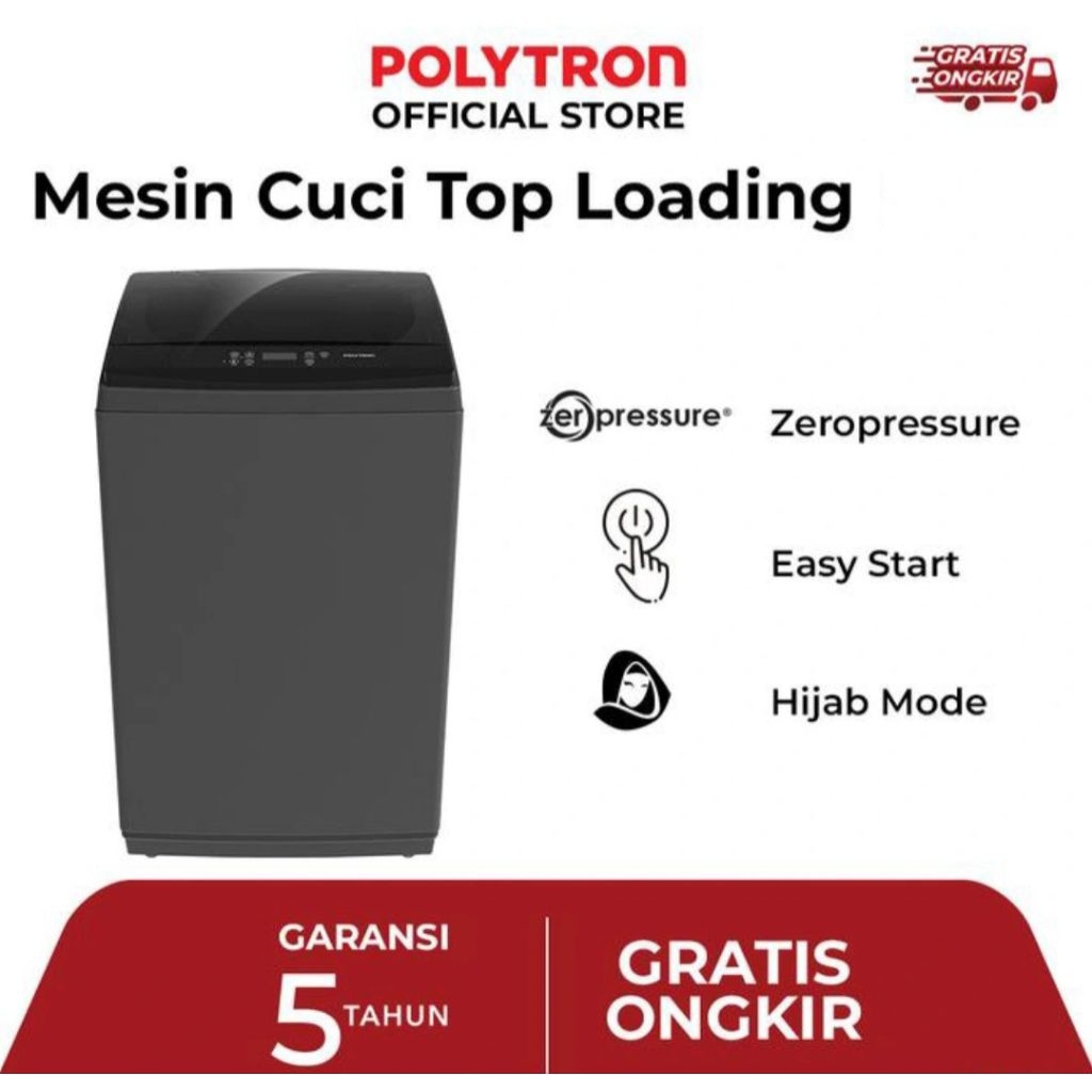 MESIN CUCI POLYTRON 1 TABUNG 10KG PAW10518 MESINCUCI POLYTRON 1TABUNG 10 KG PAW10518 TOP LOADING POL