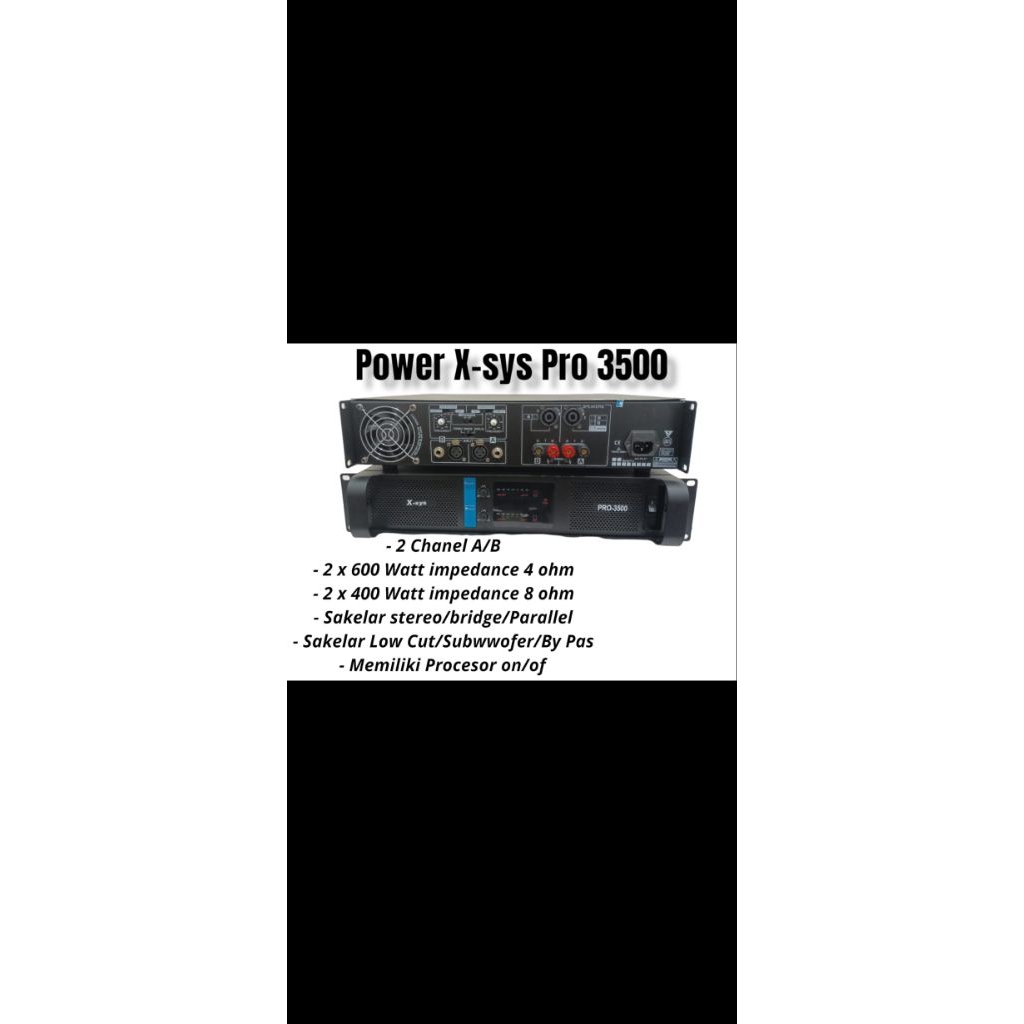 Power Amplifier 2 Channel X-sys Pro-3500 Original