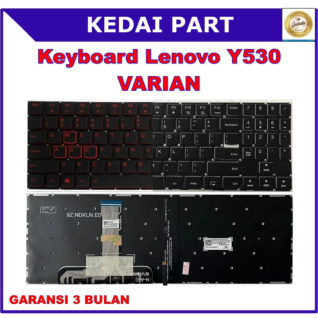 Keyboard Lenovo Legion Y530 Y530-15 Y530-15ICH Y530-15ICH-1060 Y530P Y7000P RGB Backlight Backlite