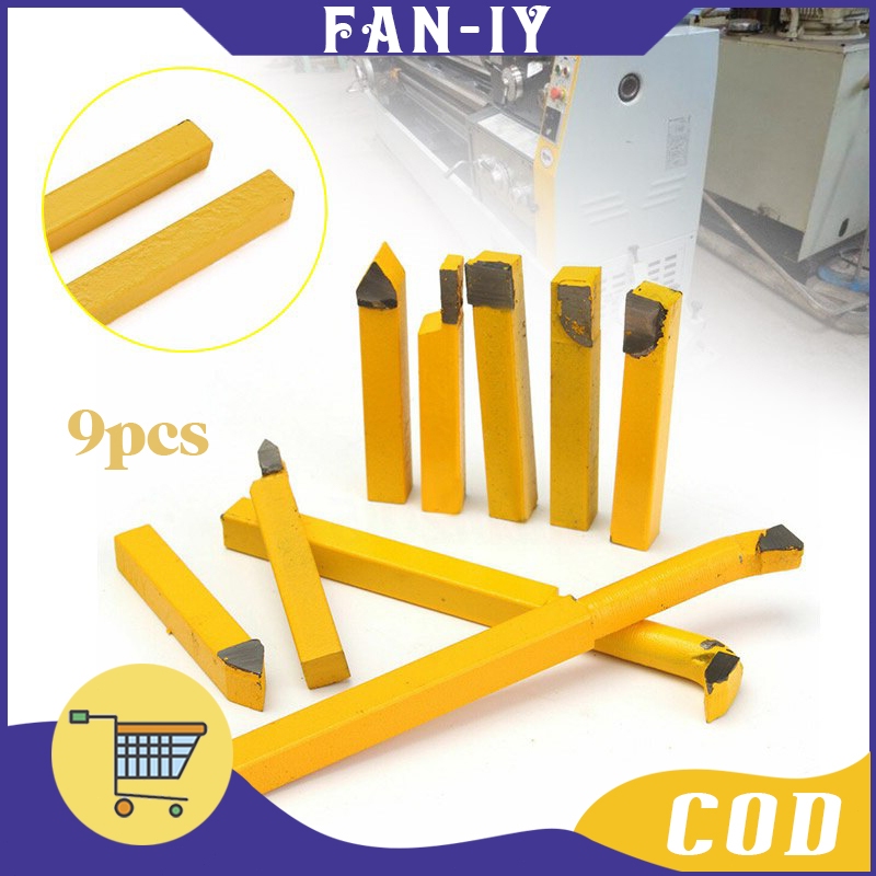 9pcs Pahat Bubut Kayu / Baja Tahan Karat Pahat Bubut Kayu / Untuk Bengkel