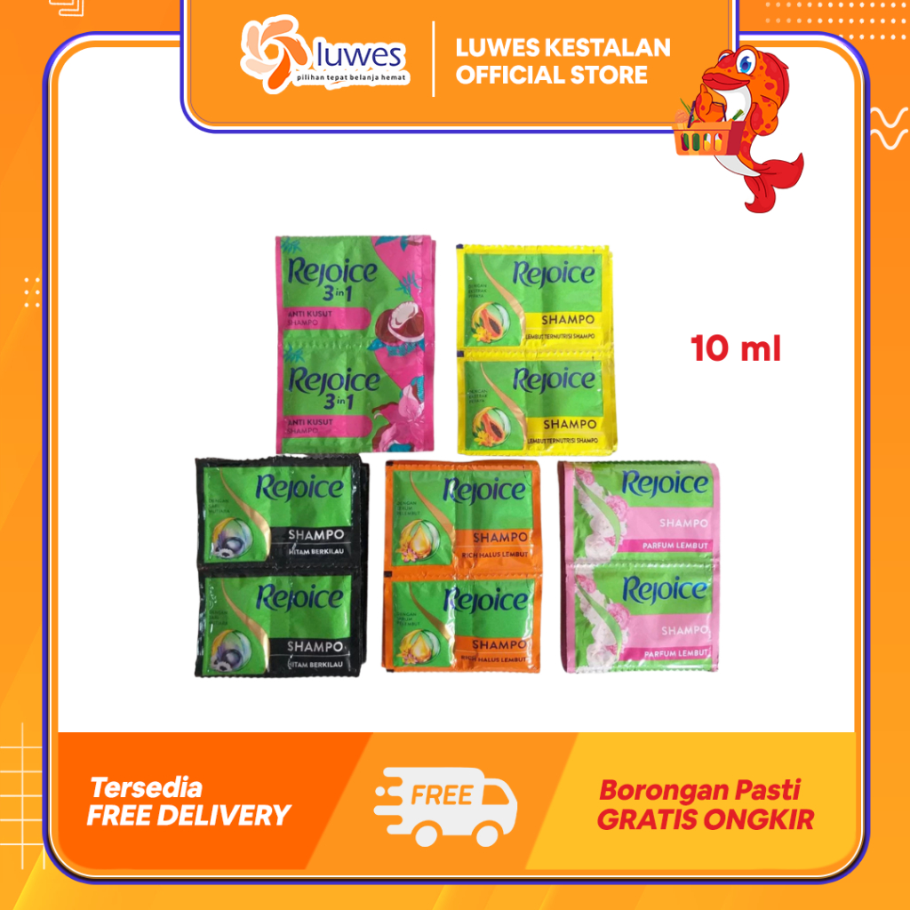 Rejoice Shampo 10ml All Variant Diformulasi Untuk Membersihkan Rambut & Menjadikan Rambut Lebih Lemb