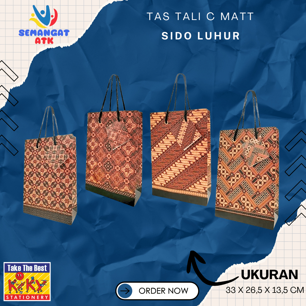 

Tas Tali C (Besar) Batik Sidoluhur / Paper Bag Batik / Matt/Doff