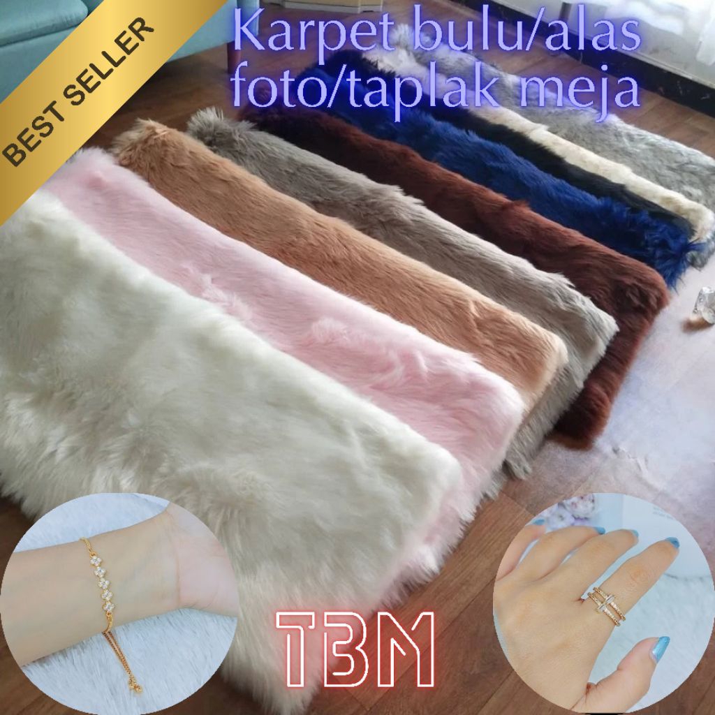 Karpet Bulu Korea Alas Foto Produk Nail Art Display Background Foto Nail Art Taplak Meja Bulu Backgr