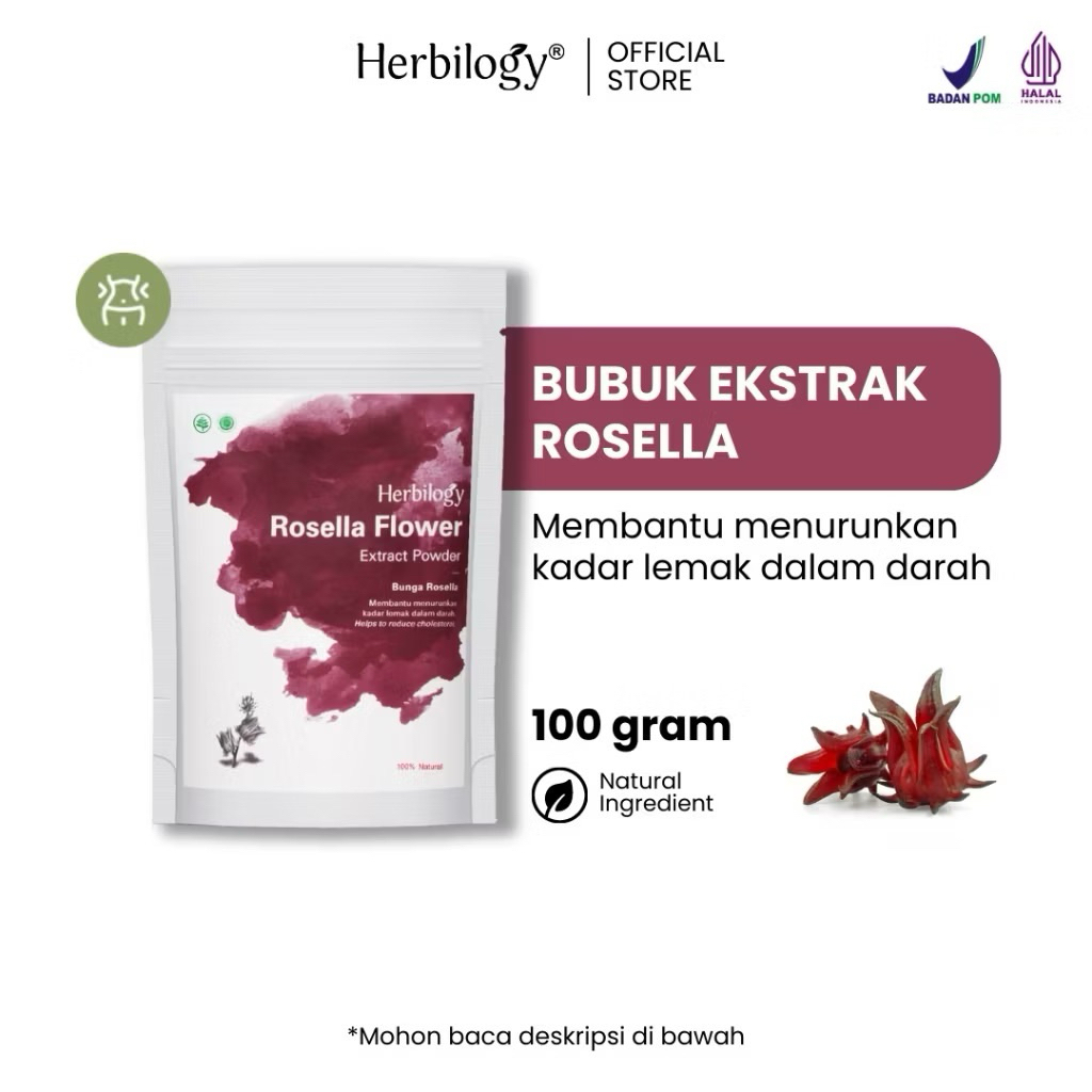 

Rosella Flower Powder Herbilogy 100gr