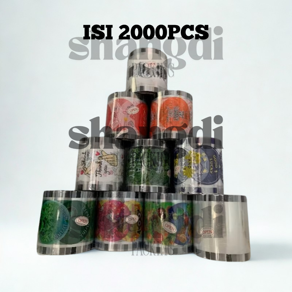 Cup Sealer / SealCup / Plastik Seal Cup / Plastic Cup Sealer / Plastik Penutup Gelas Plastik (±) 200