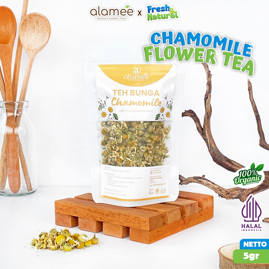 

ALAMEE Chamomile Tea Teh Bunga Camomile Flower Kamomile Dried Organik 5g fresh and natural