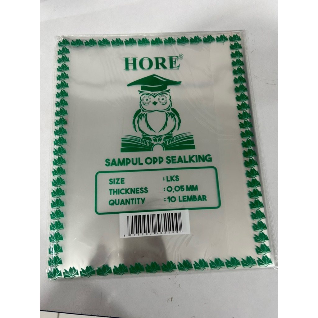 

SAMPUL PLASTIK LKS OPP SEALKING "HORE" Ukuran LKS isi 10 Lembar