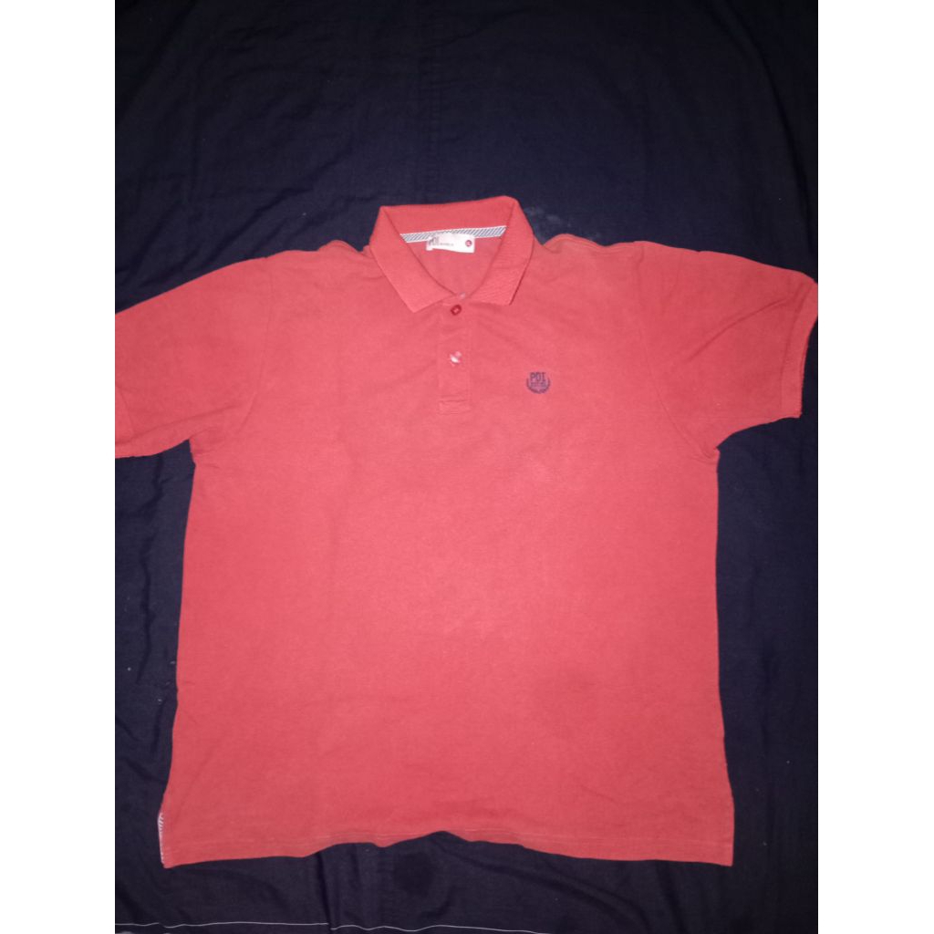 Baju Polo Shirt PDI Basics Merah XL Second