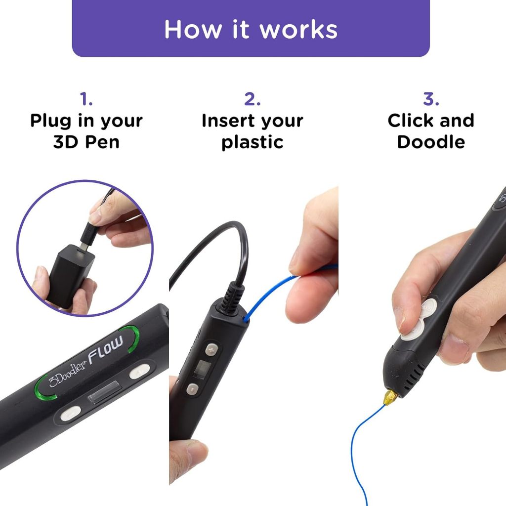 

3Doodler Flow 3D Printing Pen for Teens, Adults & Creators! - Black