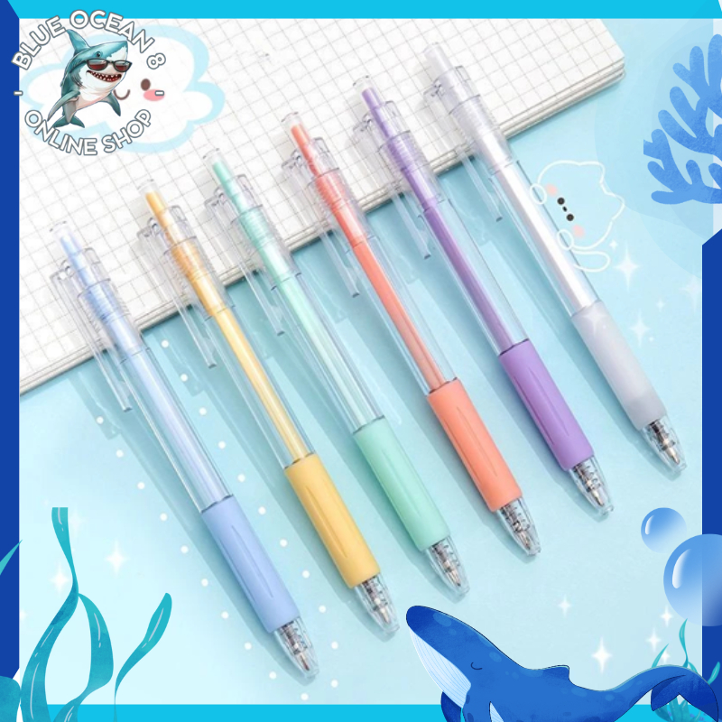 

PNM004 Pulpen Mekanik Transparant Warna Warni Tinta Hitam Alat Tulis Sekolah Kantor Pen Polos 0.5mm