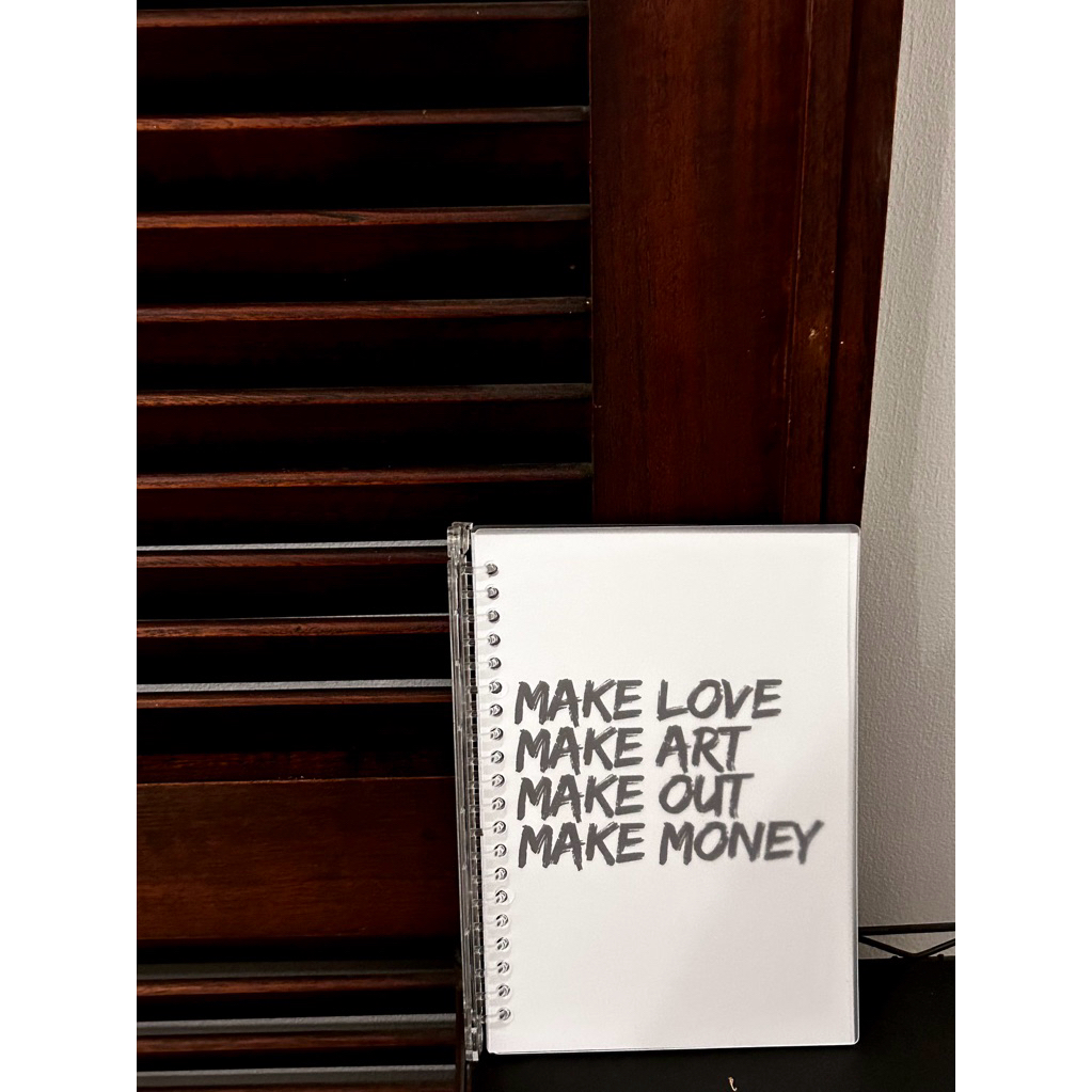 

Binder A5 Estetik Custom - 4M Warna Hitam | Loose Leaf | Planner Notes Lucu