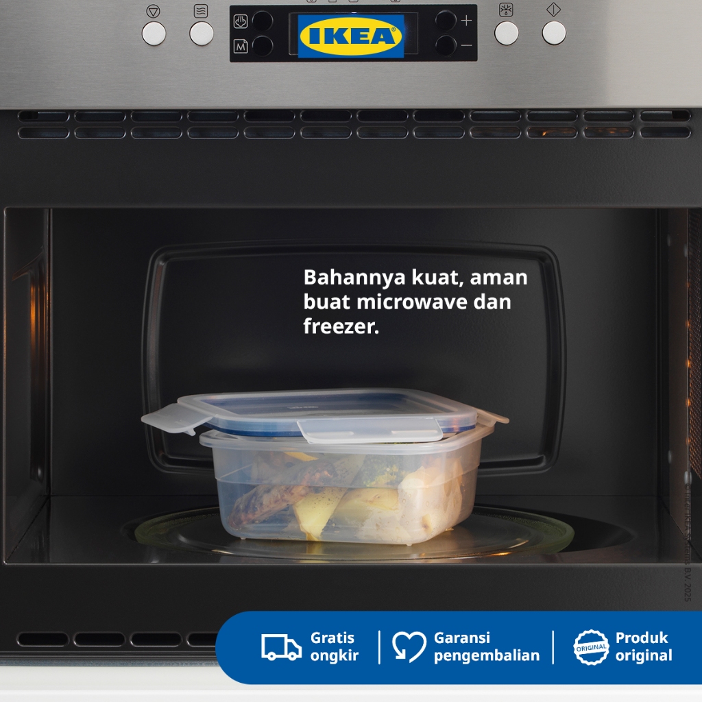 IKEA 365+ Tutup Tempat Makan Persegi Plastik 15cm