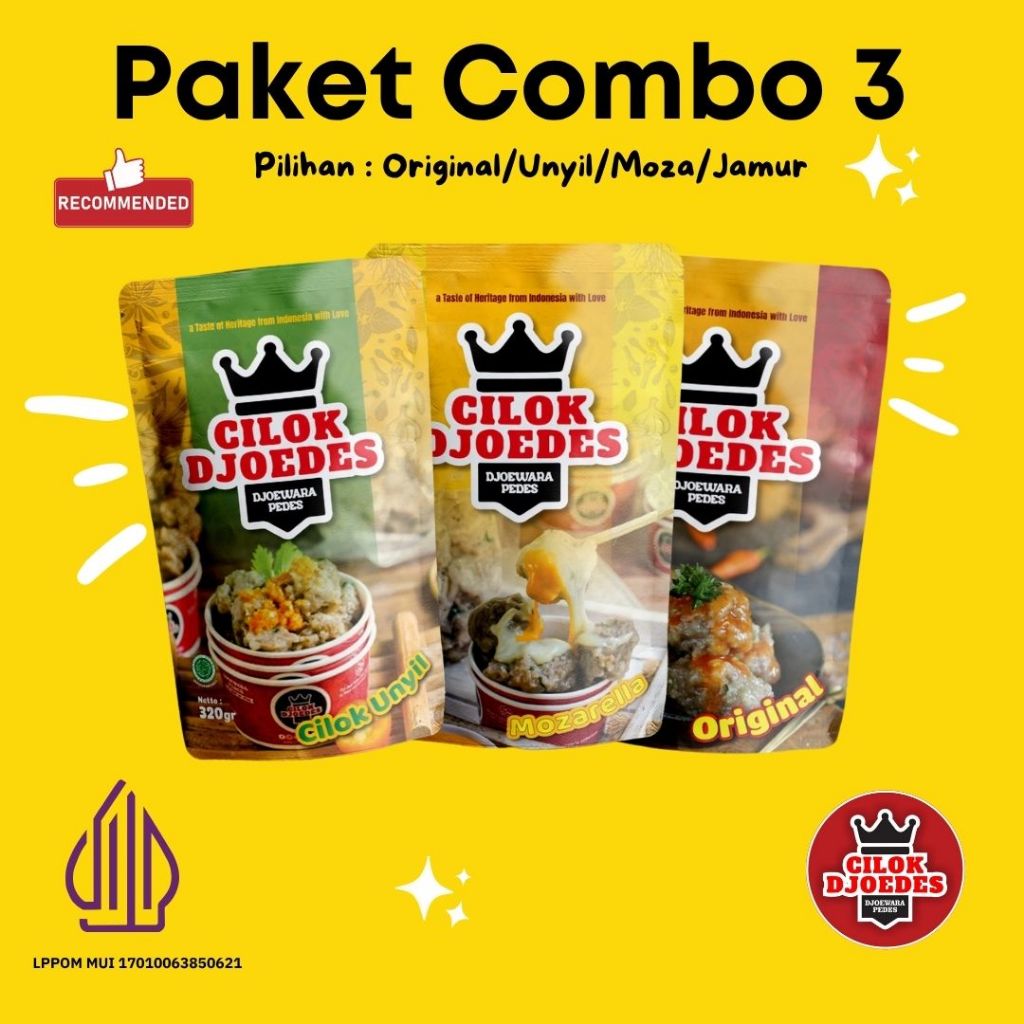 

Jajan Snack Cilok Jamur, Cilok Tahu, Cilok Unyil, Pentol New Combo 3 Paket Mix Hemat