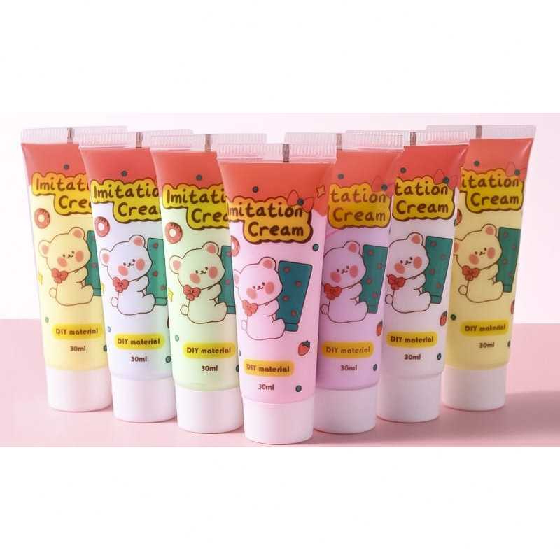 

Deco Cream 30ml Lem Cream DIY / Simulation Cream / Krim Resin Clay 30ml Imitation