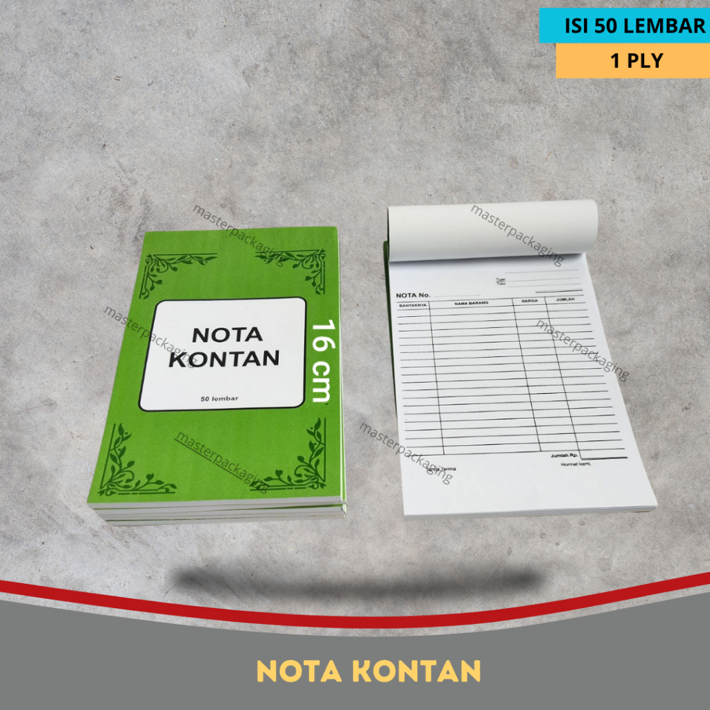 

BUKU NOTA KONTAN 1 PLY HVS KECIL TERMURAH 1 BUKU ISI 50 LEMBAR 1 HALAMAN 19 KOLOM