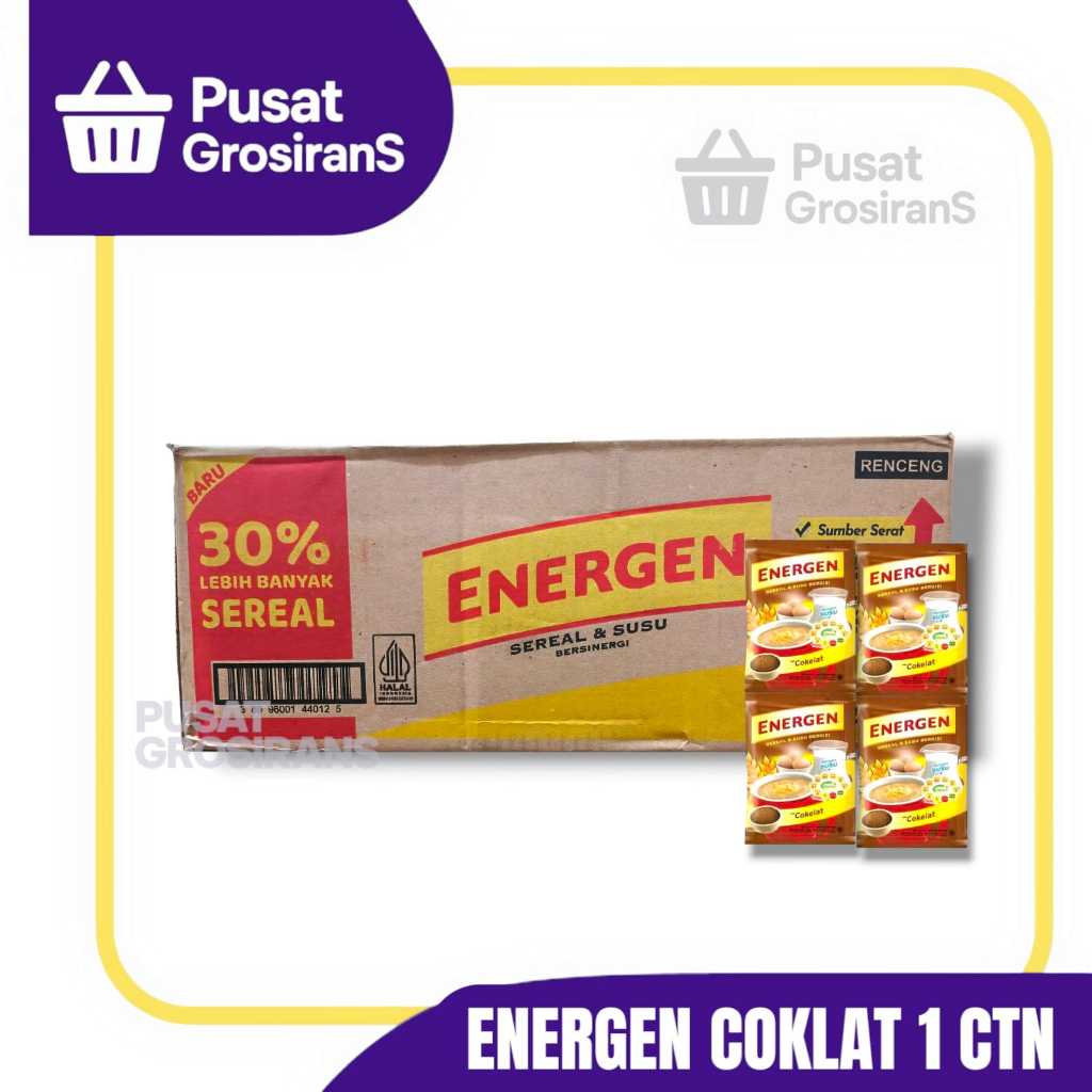 

Energen Coklat / Vanilla / Kacang Hijau / Jahe / Kurma 1 karton isi 16 Renceng