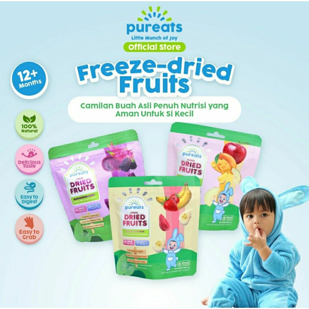 

Pureats - Freeze-Dried Fruits - Camilan/Cemilan/Snack Buah Kering