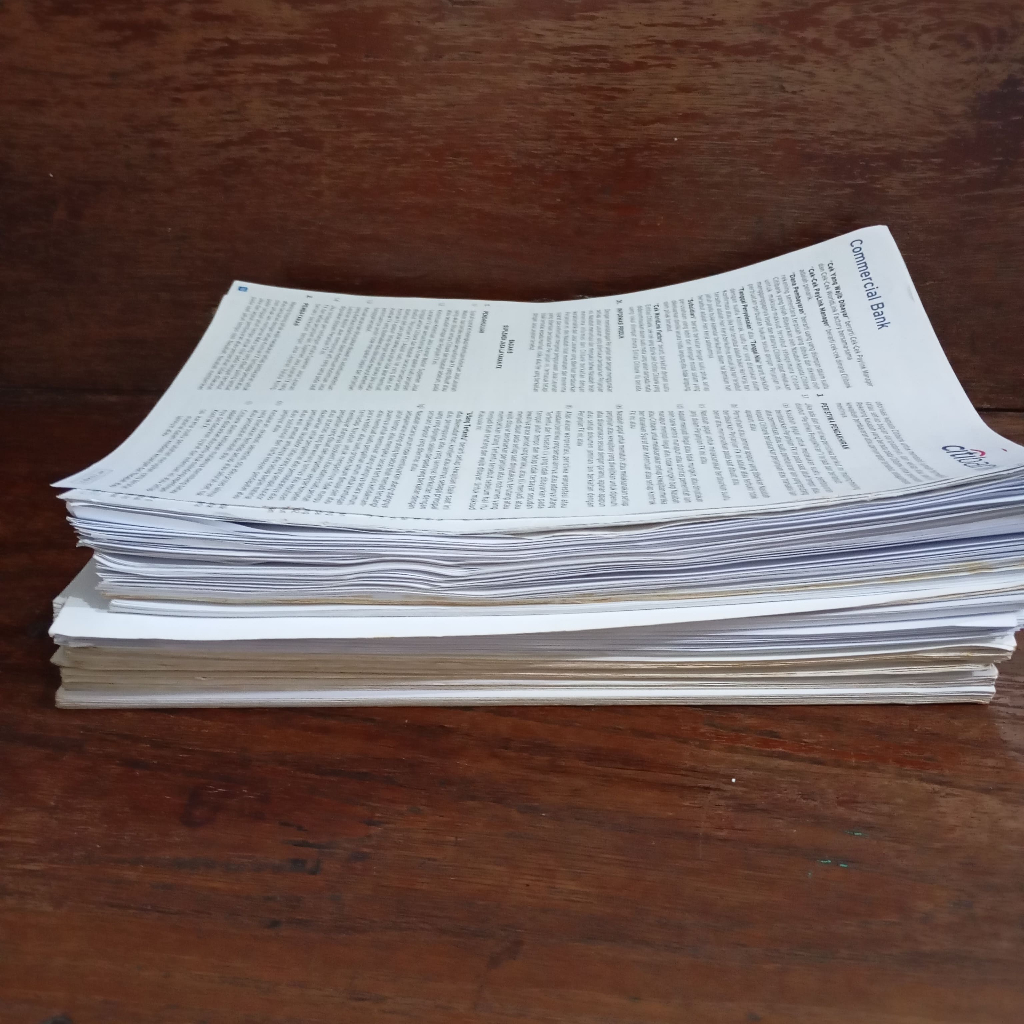 

Kertas Bekas Ukuran A4 Kiloan Dua Sisi Ada Tulisan Kertas Daur Ulang Bebas Steples