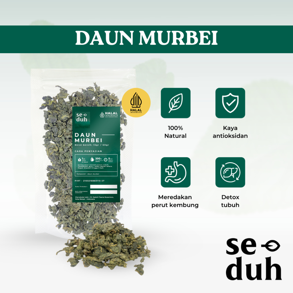 

Teh Daun Murbei / Mulberry Leaf Tea Tisane 15 gram / 60 gram