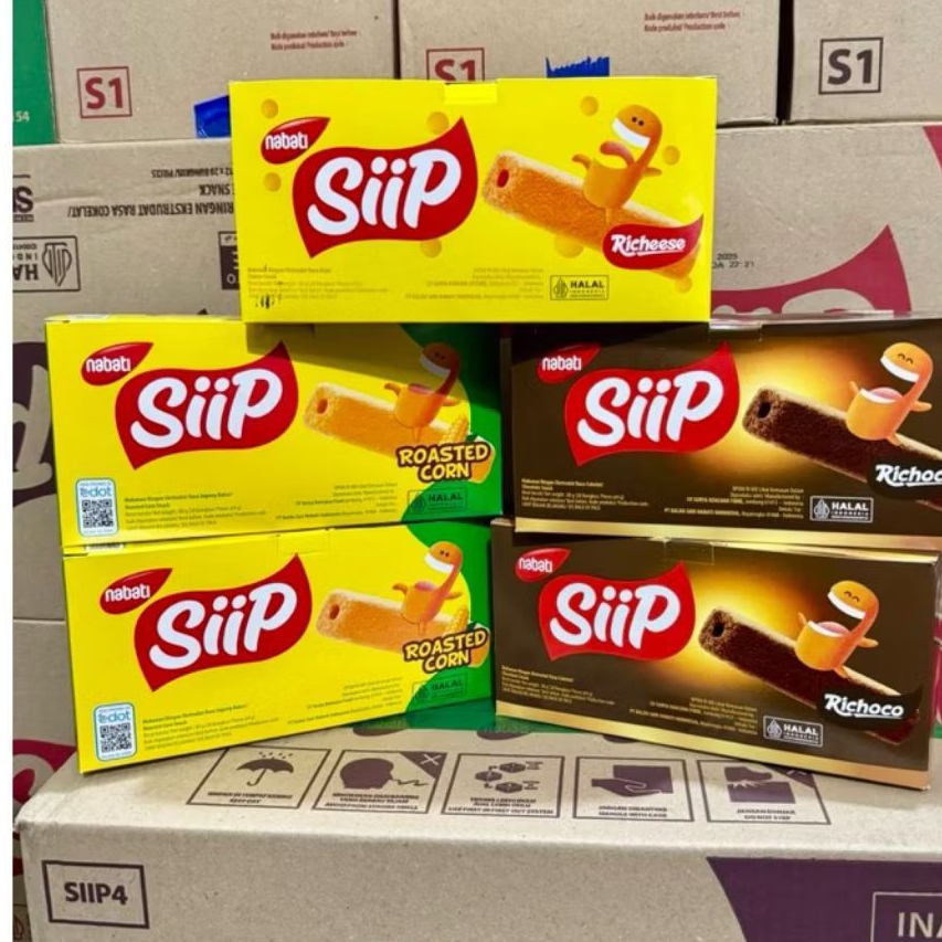 

Siip Snack Box Jagung , Keju , Coklat 1 Karton isi 12 Box