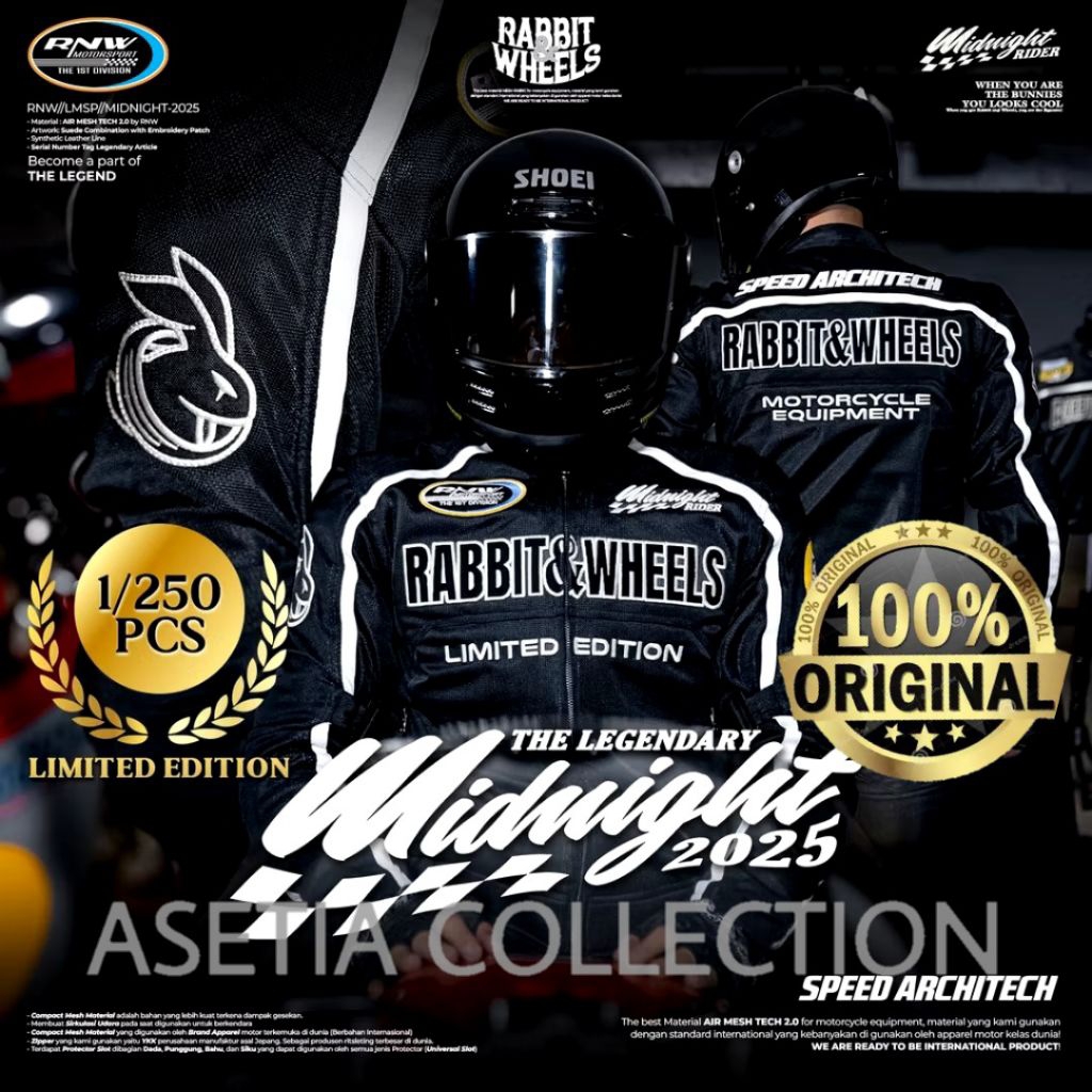 JACKET RABBIT AND WHEELS MIDNIGHT 2025 | INCLUDE BOX & PROTECTOR | LIMITED EDITION | NEW | ORIGINAL 