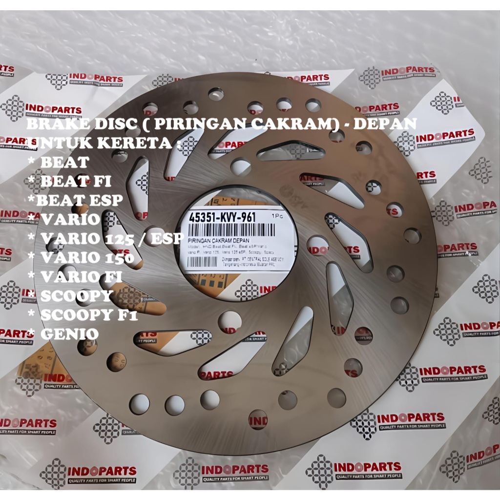 (ANTI KARAT) PIRINGAN CAKRAM DEPAN BRAKE DISC * BEAT * BEAT FI *BEAT ESP * VARIO * VARIO 125 / ESP *
