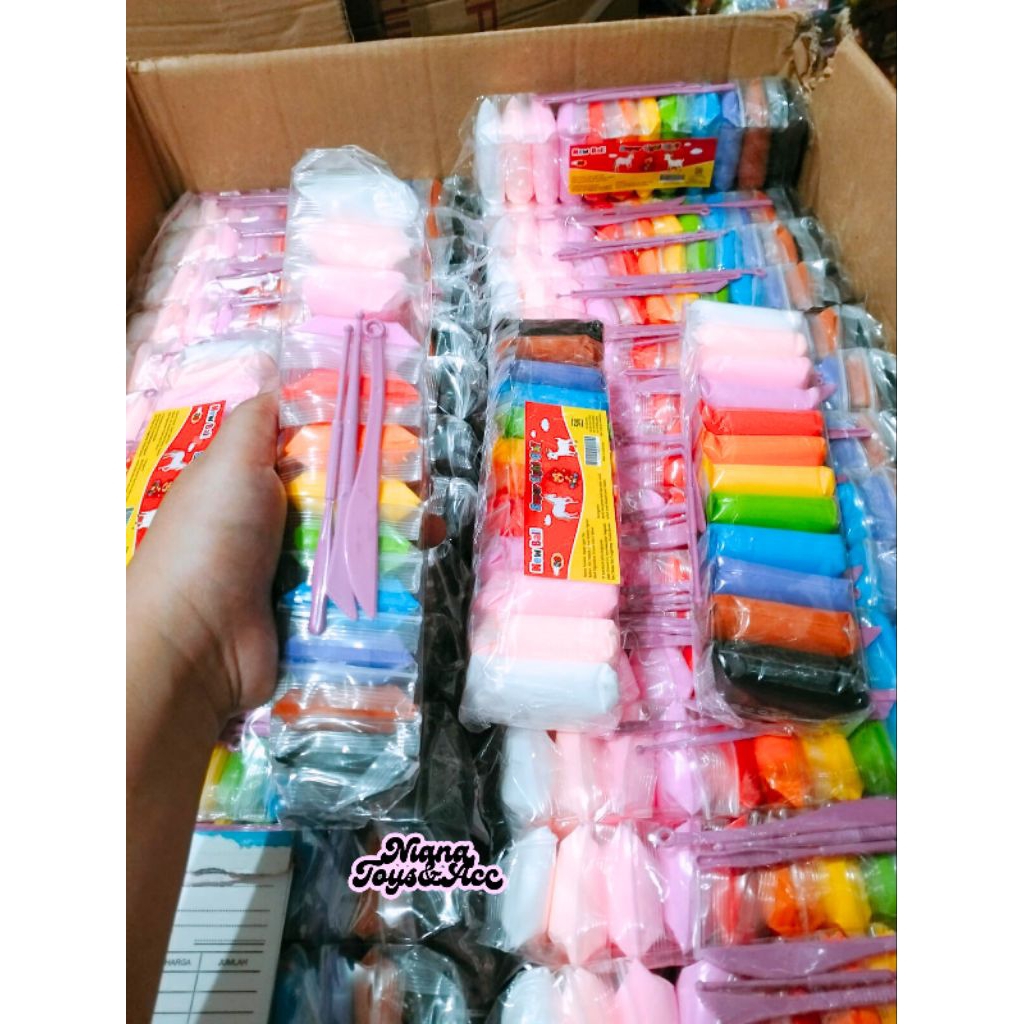 12 pcs MAINAN CLAY BANTAL/SLIME BANTAL mainan anak