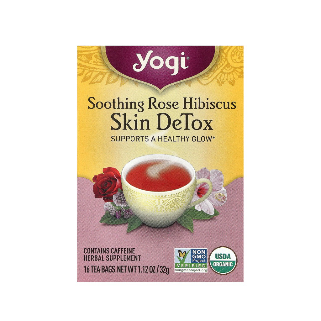

Yogi Tea Skin Detox Soothing Rose Hibiscus 16 Tea Bags 32 G
