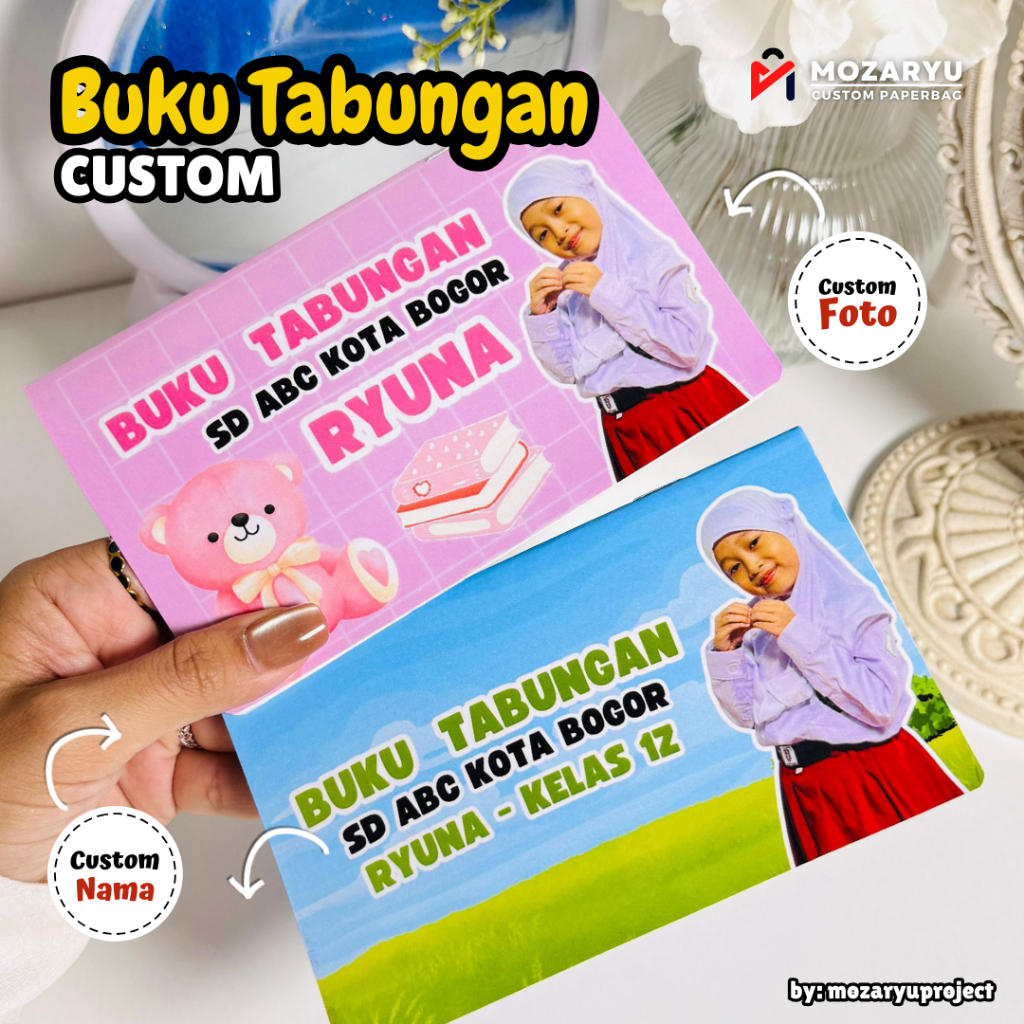 

Buku Tabungan Custom Foto/ Gambar/ Nama Ukuran Landscape