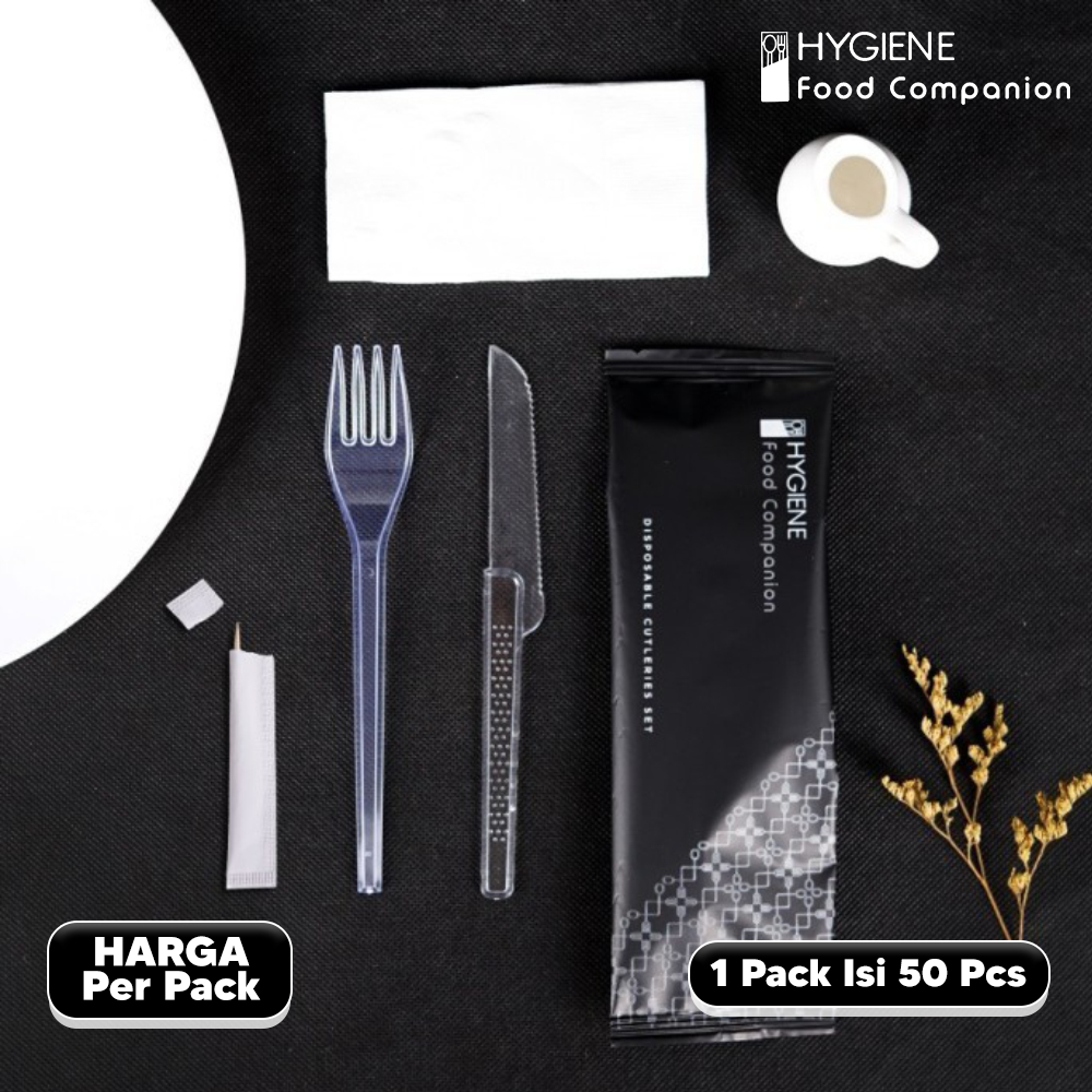 Set Garpu Pisau Plastik HYGIENE PREMIUM