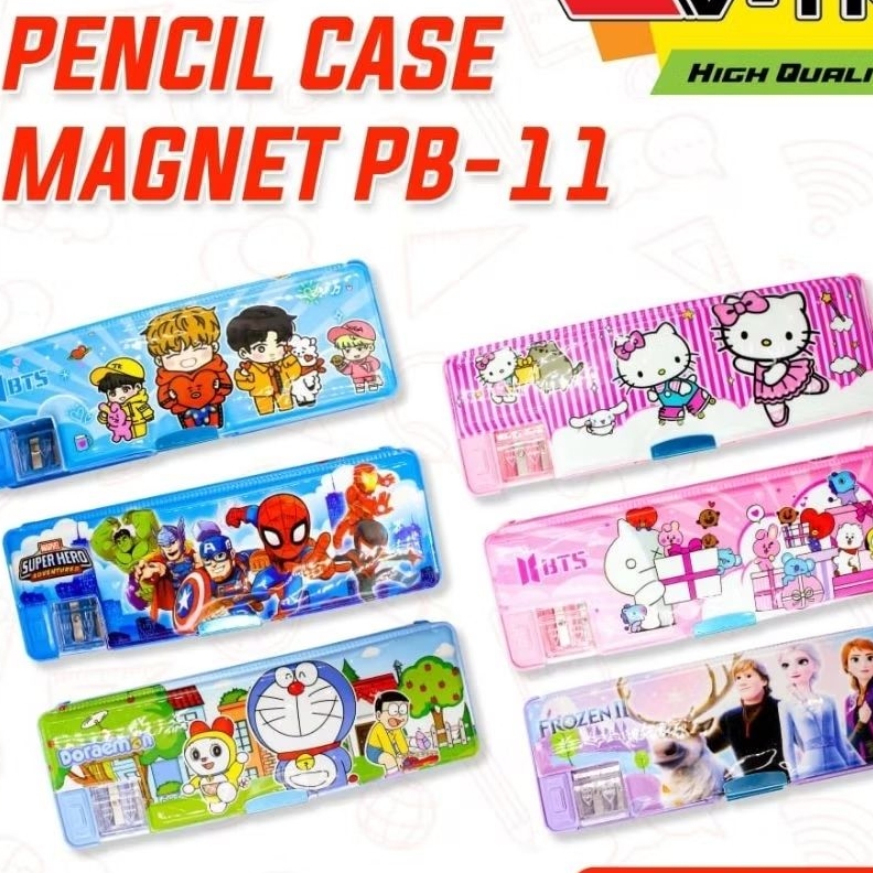 

tempat pensil magnet plus rautan PB-11/CC-7810 murah bagus, tempat pensil magnet karakter