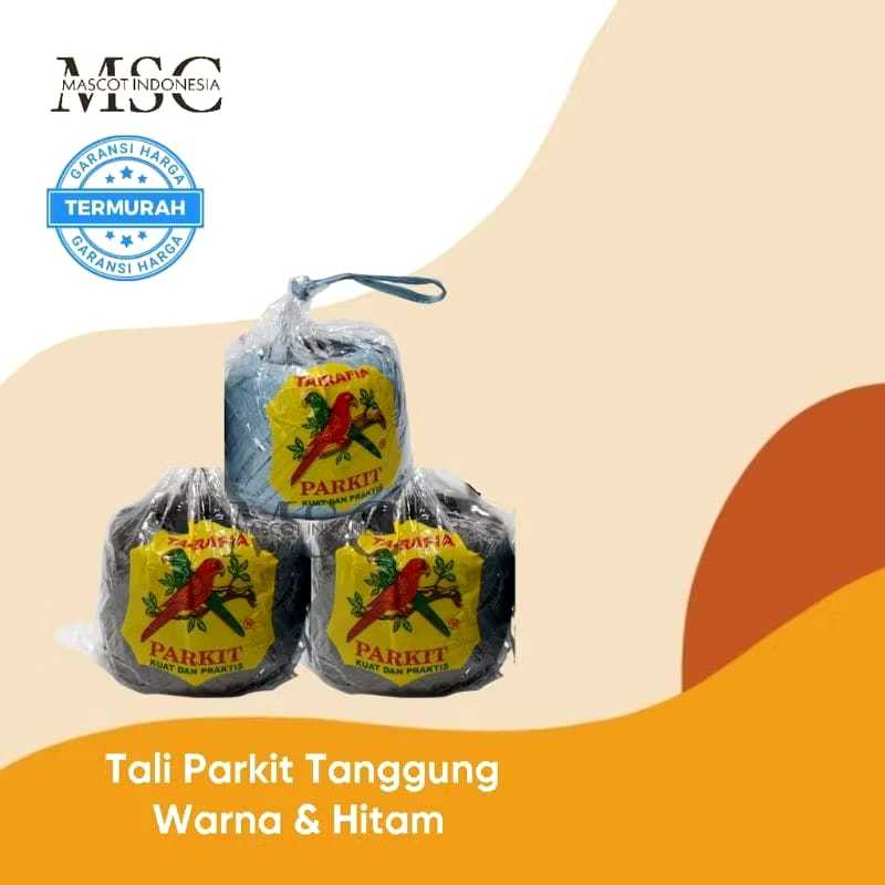 

Tali Rafia Merk Parkit Tanggung Warna dan Hitam
