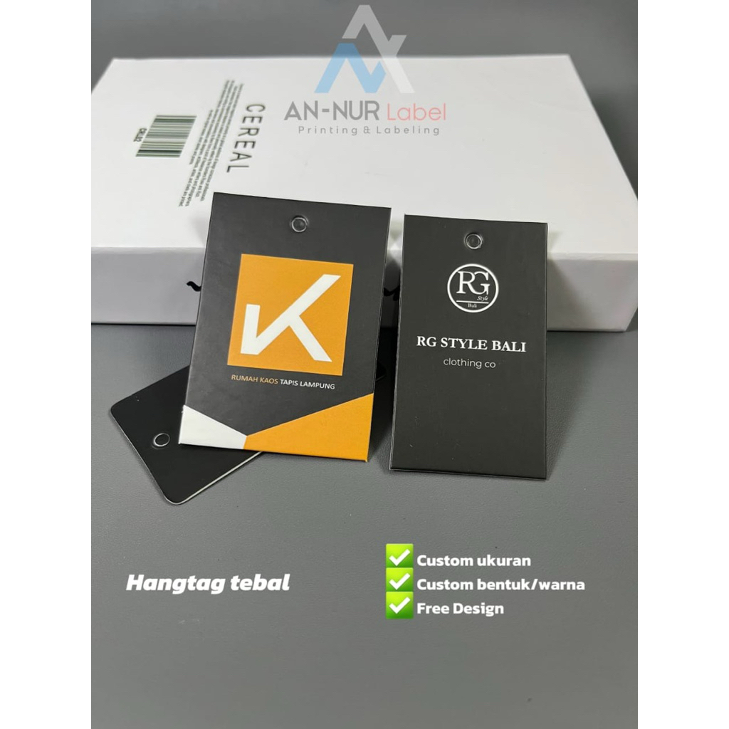 

produk hangtag tebal khusus ukuran besar 200lusin