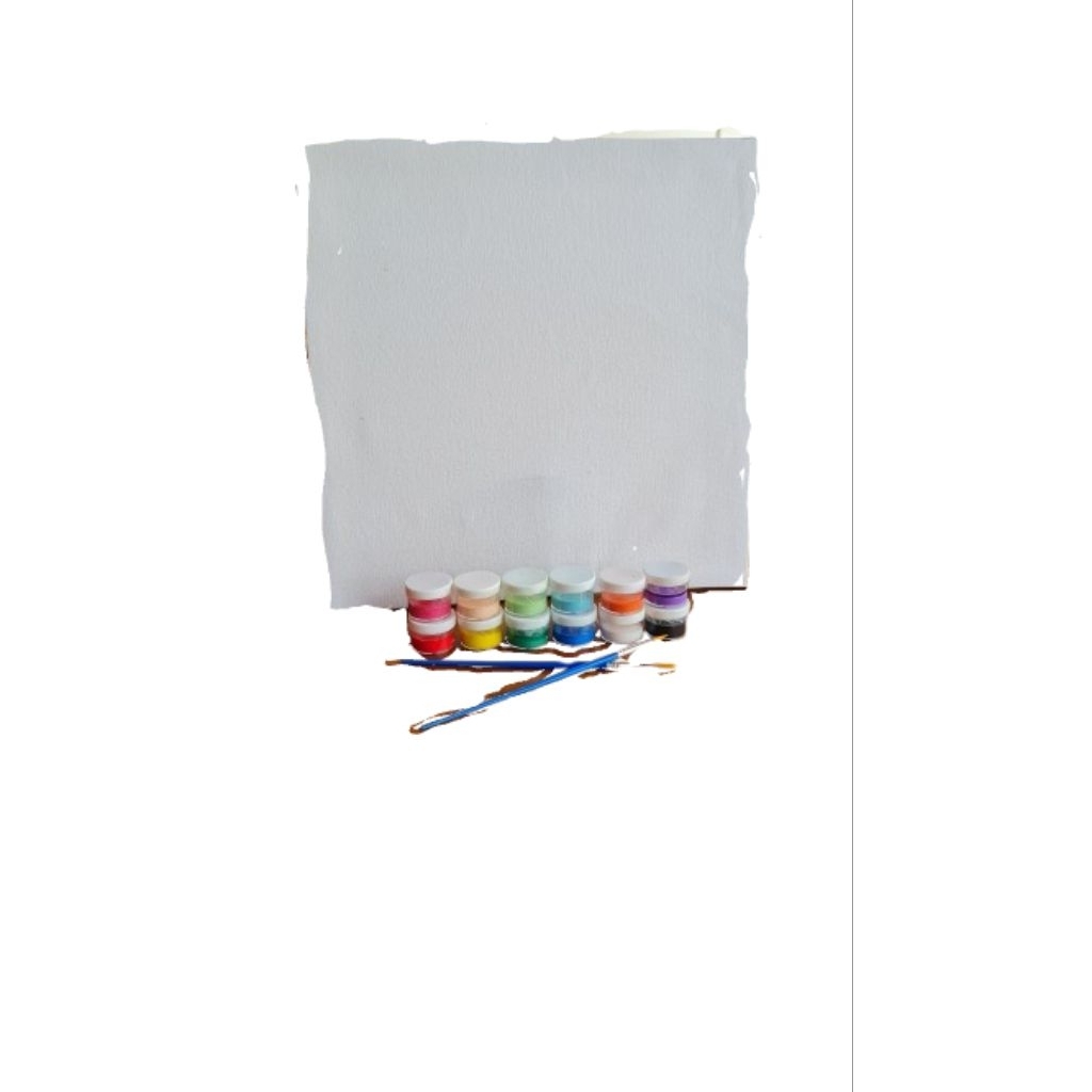 

Kanvas Lukis Paket 30x30cm Cat 12 Warna Kuas