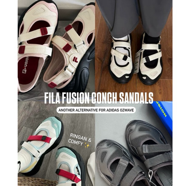[FAST PO] FILA CONCH SANDALS | fila original 100% marry jane flat sandal sneakers