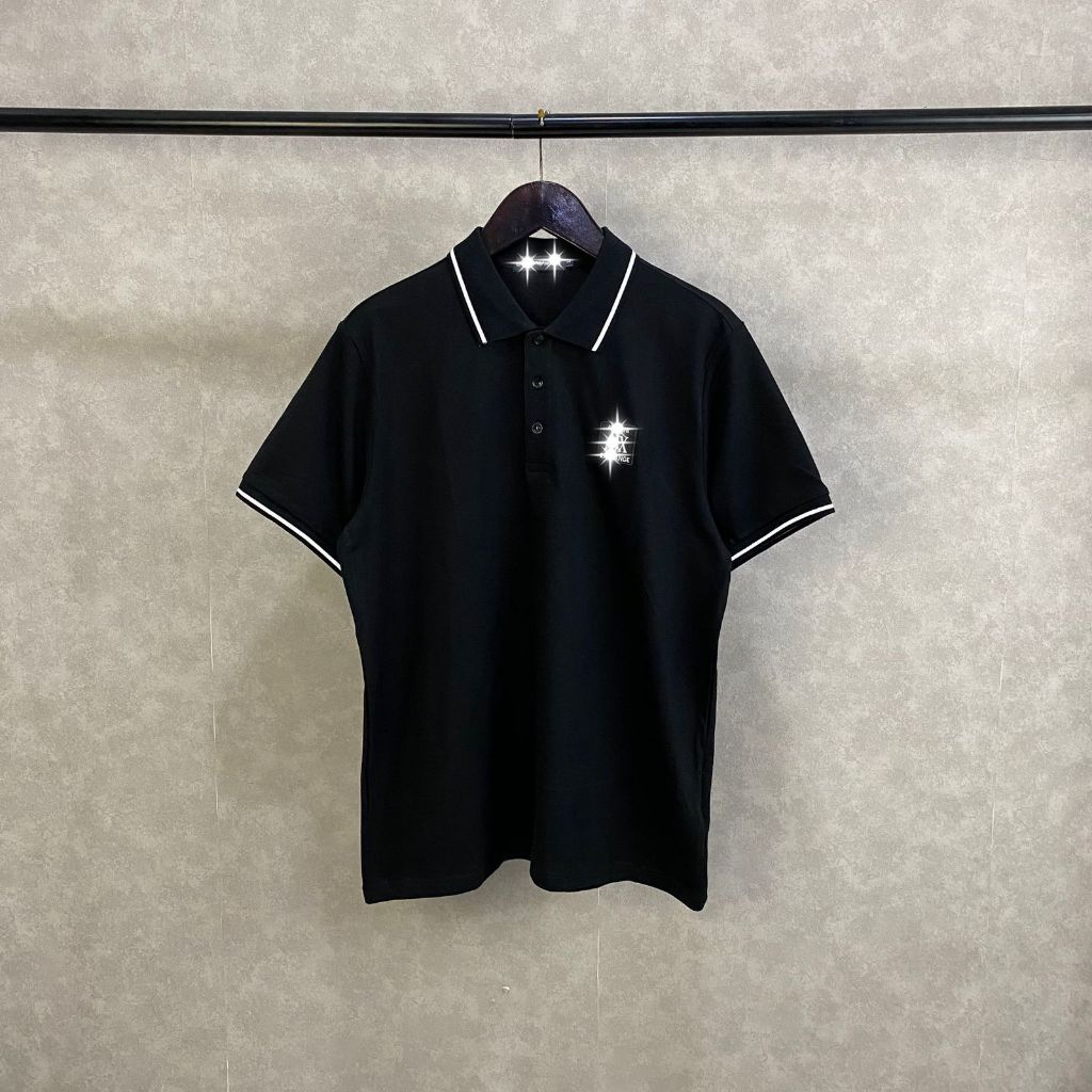 Polo Arman'-0HL321 Black Lengan Pendek Kaos Kerah Pria New Arrival FUll Tag Polo Shirt Best Seller P
