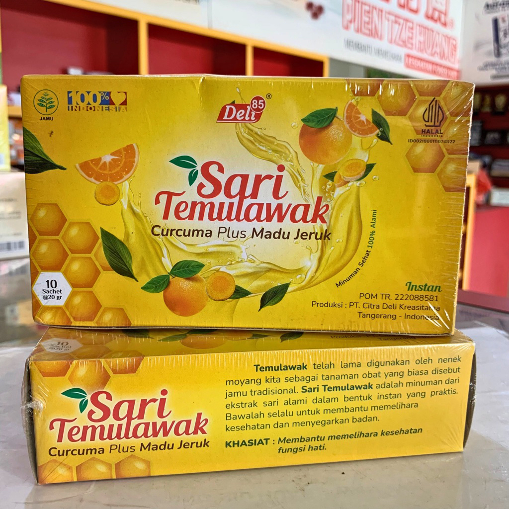 

Sari Temulawak Curcuma Plus Madu Jeruk Isi 10 sachet