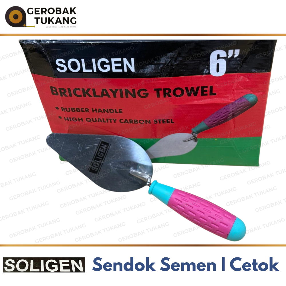 Sendek Semen 6 Inch Soligen / Sendok Semen Lancip / Cetok / Bricklaying Towel
