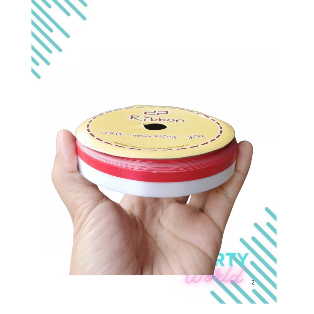 

PITA MERAH PUTIH 1,3 CM INDONESIA HUT RI 17 Agustus Dirgahayu Kemerdekaan Bendera Merah Putih