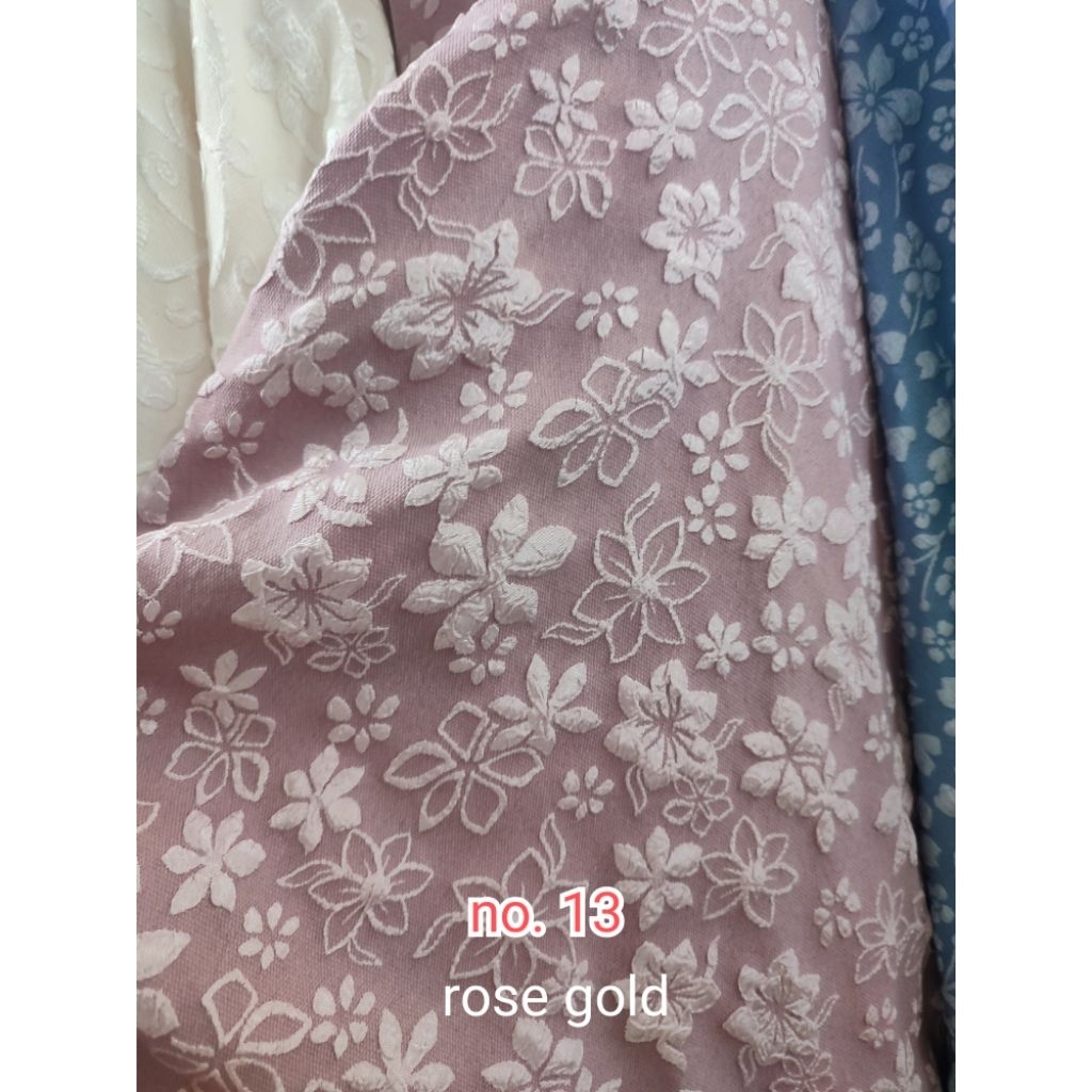 Kain Bahan jaguar Embos / Bahan gaun kebaya dress jaguar (hrg 50 cm)