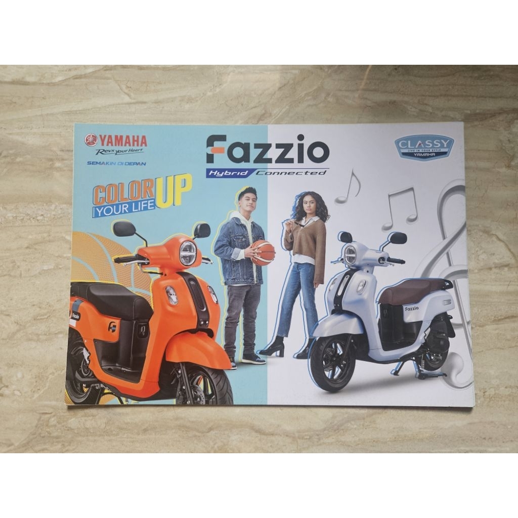 brosur katalog motor yamaha fazzio hybrid connected 2023 leaflet