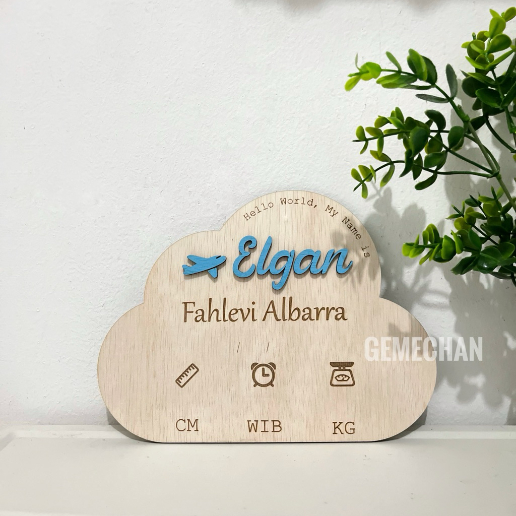 BABY BOARD AWAN | PAPAN NAMA BAYI NEWBORN